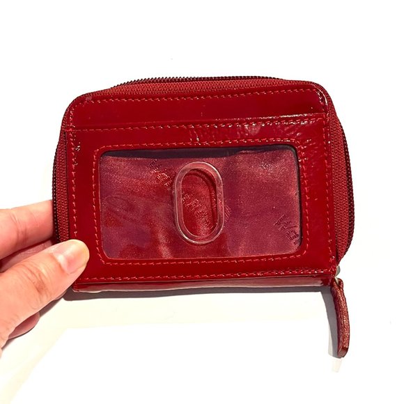 WALLETBE Red Multi Card Case Wallet with Strap - Picture 4 of 5